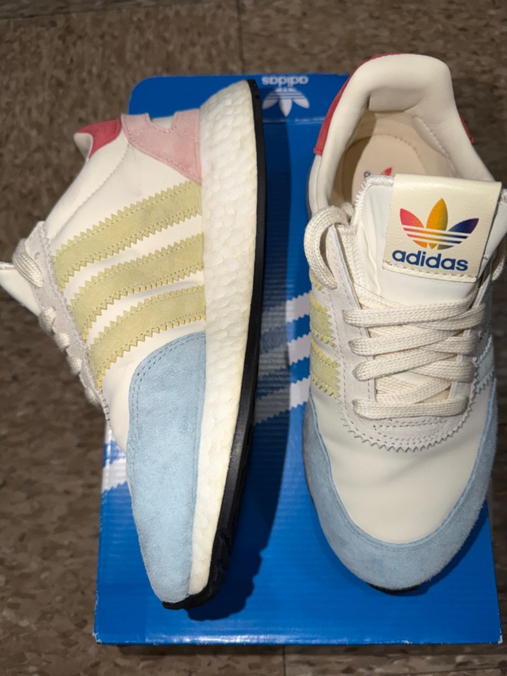 adidas Iniki Runner I-5923 Pride Pastel Sneakers - Blue, Green Pink & Cream